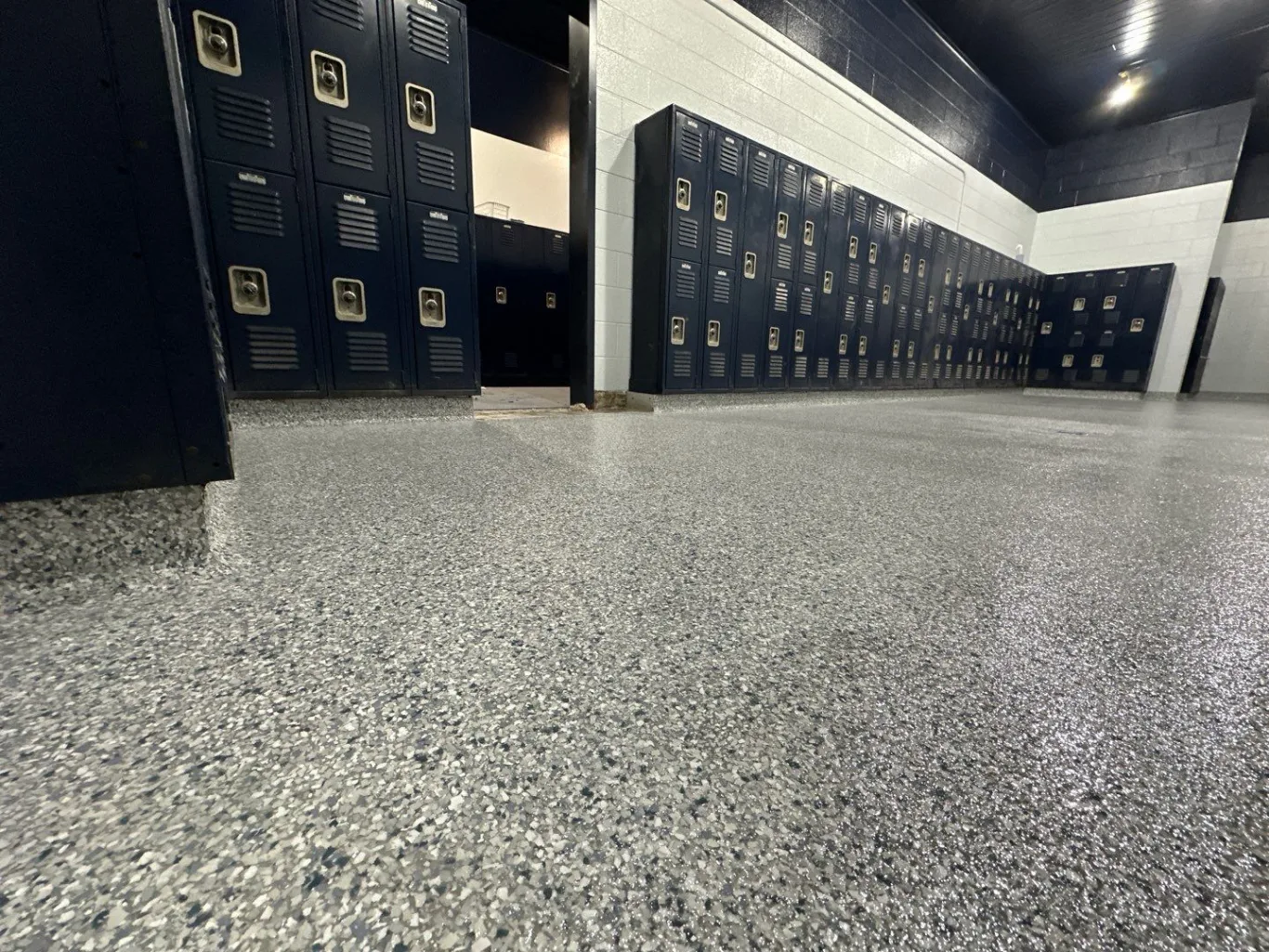 Locker Room Flooring Restoration Concrete Coating Kansas 1